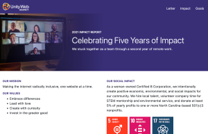 Unity Web Agency impact report